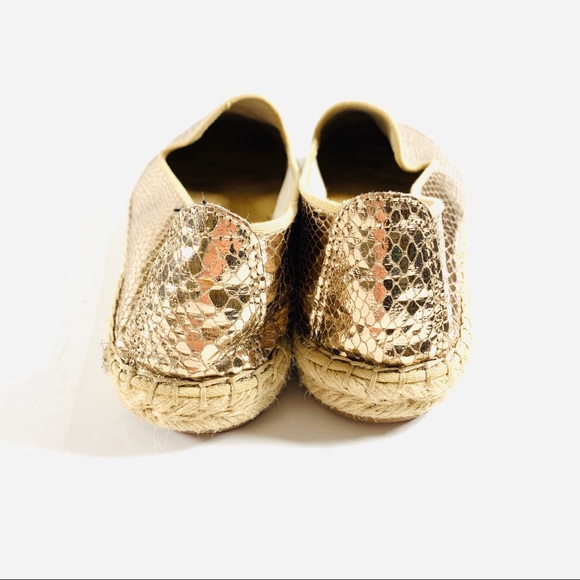 DV Target Espadrille Flats Gold Metallic Snakeskin - Picture 4 of 6